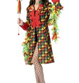 Carnavalsjas Vrouw Rood/Geel/Groen Patroon Elise