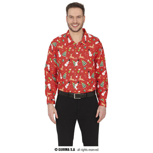Kerst Overhemd Kerstfiguren Rood Rendier