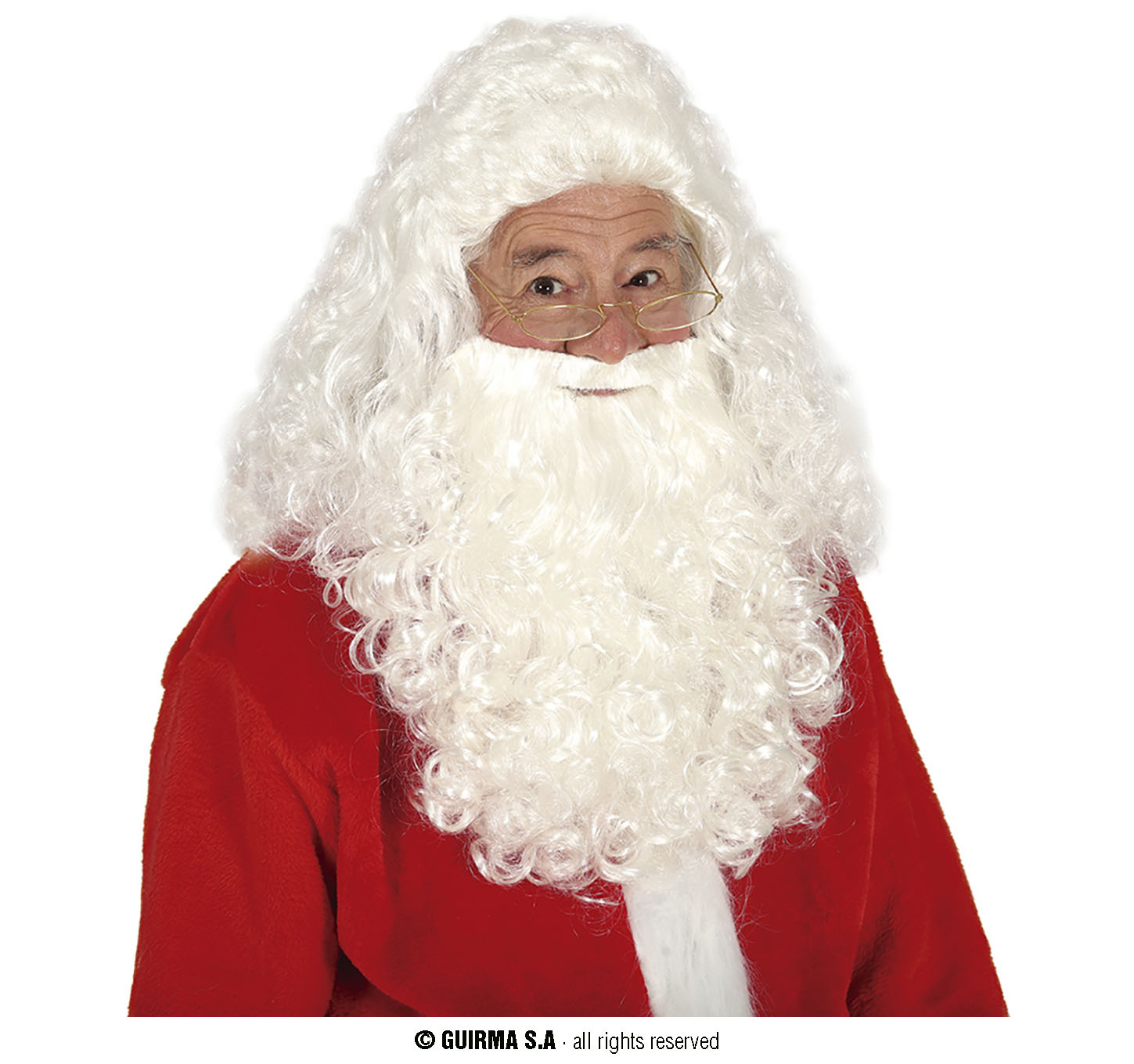 Kerstman Pruik Met Baard Kort afbeelding