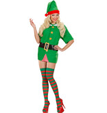 Thigh High Rood/Groen Gestreept