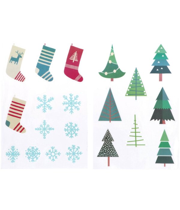 Raamstickers Kerst Winter Holly Jolly (20st)