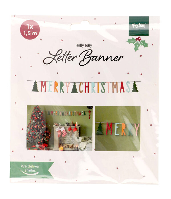 Letterslinger Merry Christmas - Holly Jolly (1,5m)
