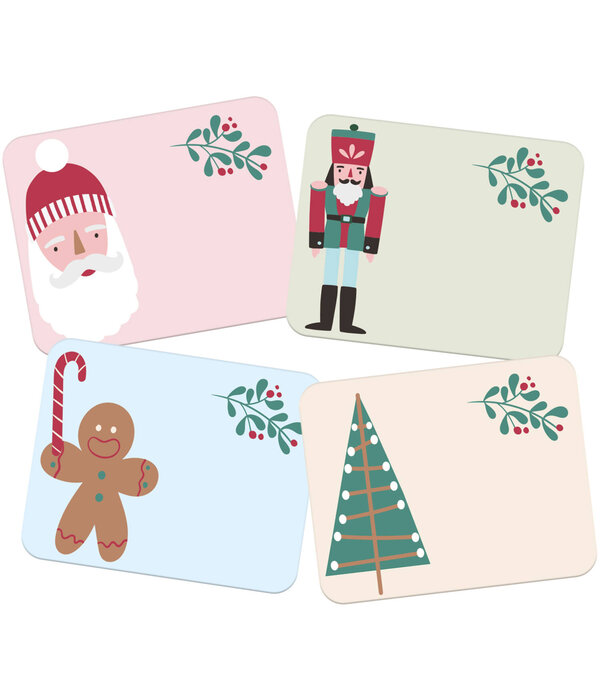 Naamstickers Kerst Holly Jolly (50st)