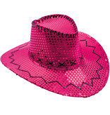 Hoed Cowboy Sequin Fuchsia