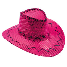 Hoed Cowboy Sequin Fuchsia
