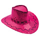 Hoed Cowboy Sequin Fuchsia