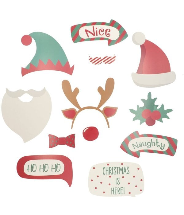 Photobooth Accessoires Holly Jolly Christmas (12st)