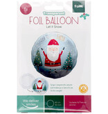 Folieballon 'Let it snow' Holly Jolly (45cm)