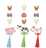 Hangdecoratie Boerderijdieren Farmhouse Fun (3st)
