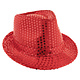 Gangsterhoed pailletten rood