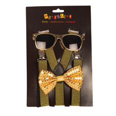 Partyset Gouden accessoires 3-delig