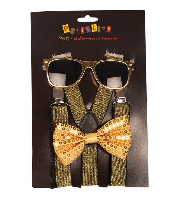 Partyset Gouden accessoires 3-delig