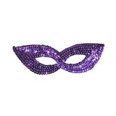 Oogmasker Vlinder Pailletten Paars