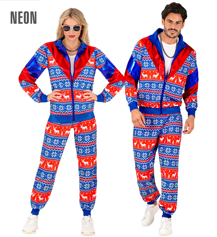 Kerst Trainingspak Rood Blauw Unisex afbeelding