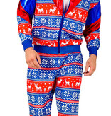 Kerst Trainingspak Rood Blauw Unisex