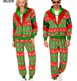 Kerst Trainingspak Groen Rood Unisex