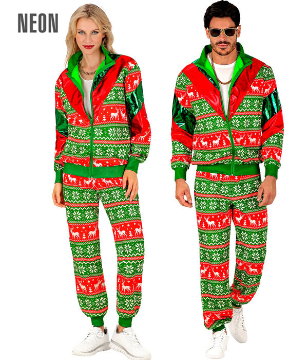 Kerst Trainingspak Groen Rood Unisex