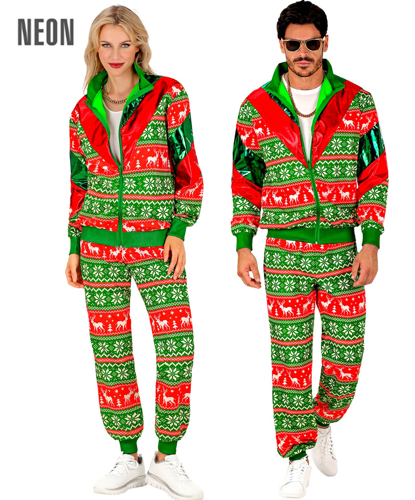 Kerst Trainingspak Groen Rood Unisex afbeelding