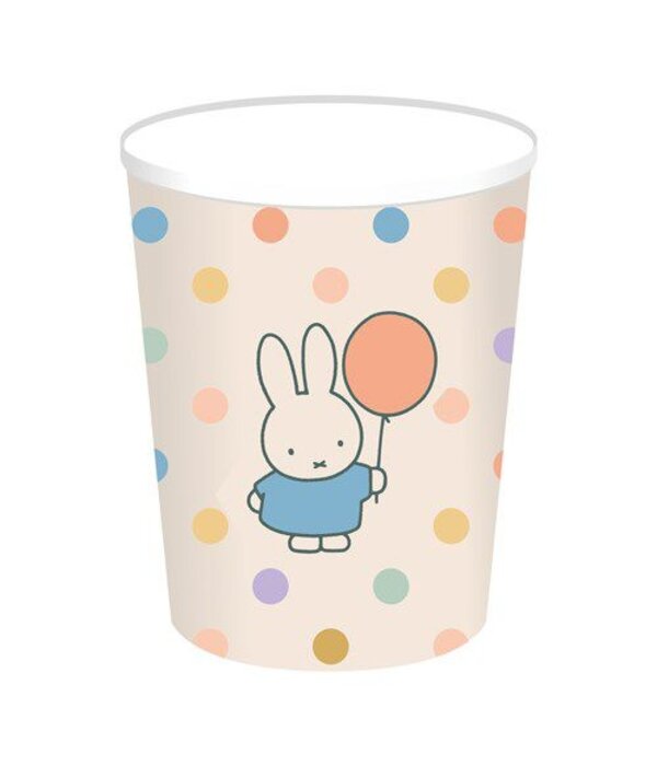 Bekers Nijntje Pastel Met Stippen Print (8st)