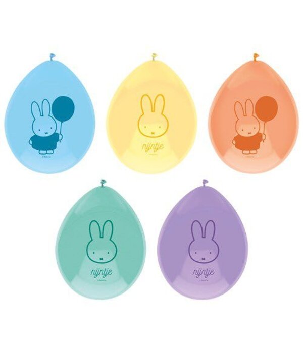 Gekleurde Ballonnen Nijntje 2 Dessins (5st)