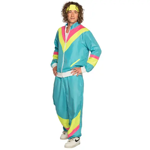 Trainingspak Retro Dude Neonblauw