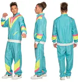 Retro Trainingspak Neon-Blauw