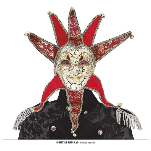 Venetiaans masker rood Barozzi