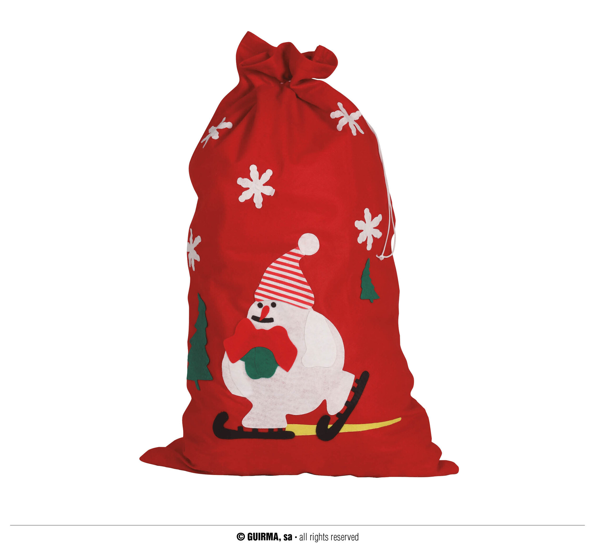 Santa Claus Snowman Cadeauzak afbeelding
