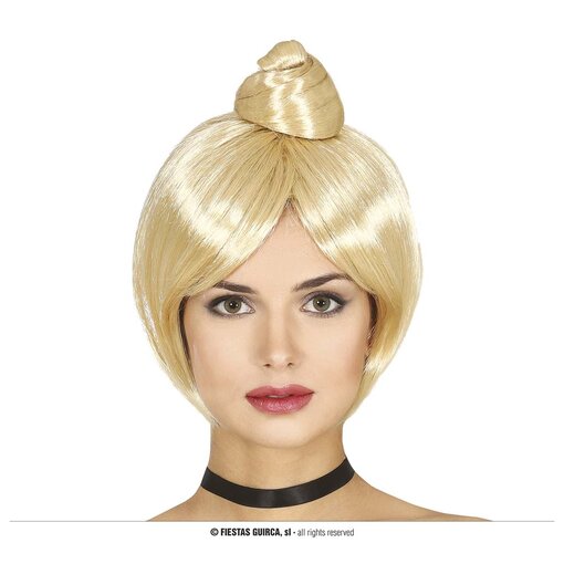 Blonde pruik met Knot