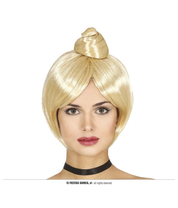 Blonde pruik met Knot