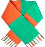 Carnaval Sjaal Lampegat Oranje/Blauw Blokken