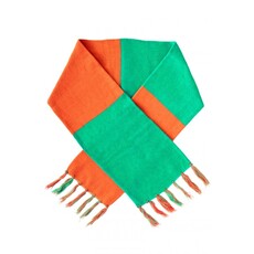 Carnaval Sjaal Lampegat Oranje/Blauw Blokken