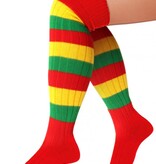 Kniekousen Lang Rood/Geel/Groen Gestreept
