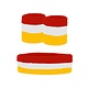 Zweetbandjes Set  Rood/Wit/Geel Oeteldonk