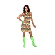 Neon Jurk Dames Multicolors Zigzag