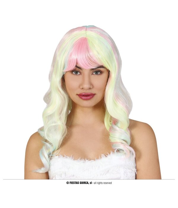 Kleurrijke Manen Fantasy Pruik Dames