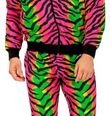 Neon Rave Trainingspak Zebraprint Gekleurd