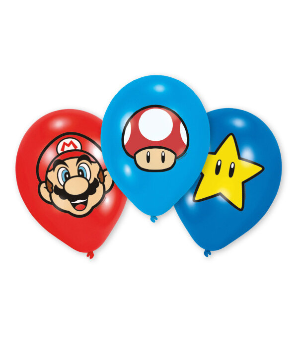 Super Mario Bros Ballonnen 28cm (6st)