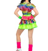 Jurk 80's Neon Tijgerprint Dames