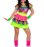 Jurk 80's Neon Tijgerprint Dames