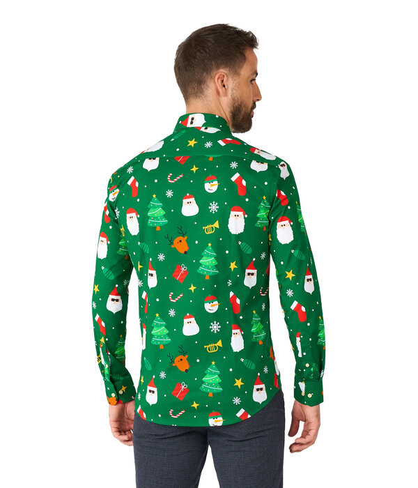 Kerst Overhemd Santaboss Heren