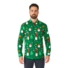 Kerst Overhemd Santaboss Heren