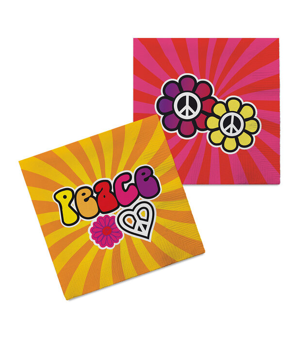 Servetten Hippie Peace (20st)