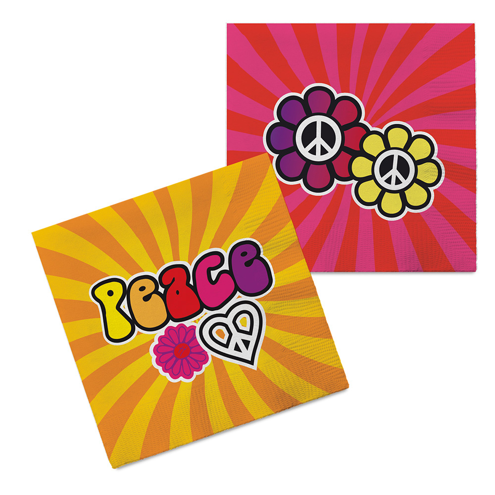 Servetten Hippie Peace (20st)