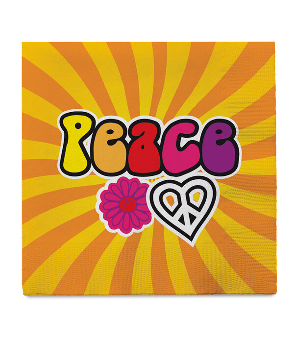 Servetten Hippie Peace (20st)