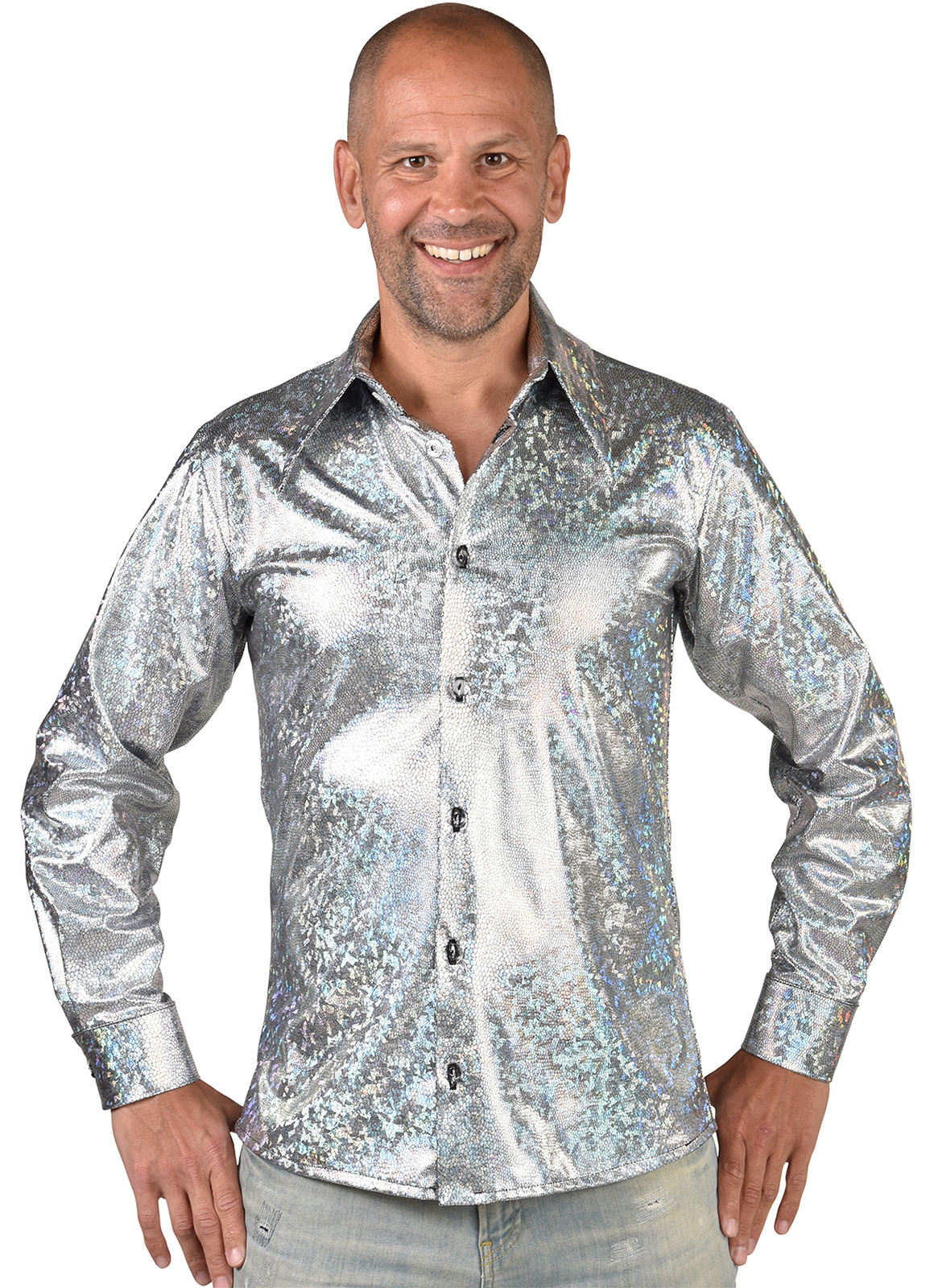 Party Blouse Holografisch Zilver Tyler afbeelding