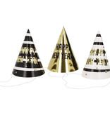 Feesthoedjes BlackGold HNY 10 cm (6st)