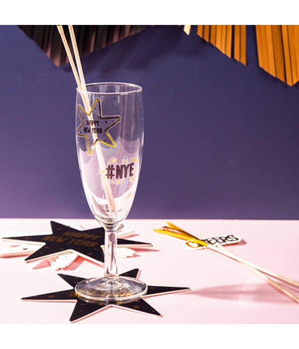 Onderzetters BlackGold HNY 12x14cm (6st)