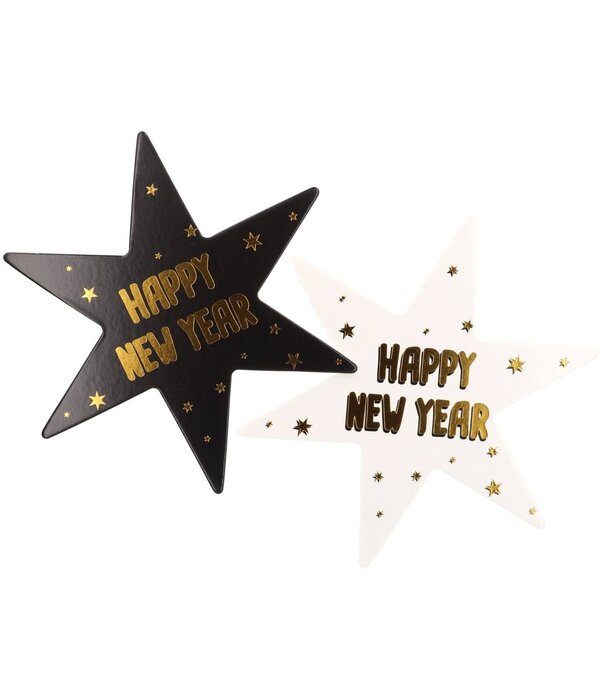 Onderzetters BlackGold HNY 12x14cm (6st)
