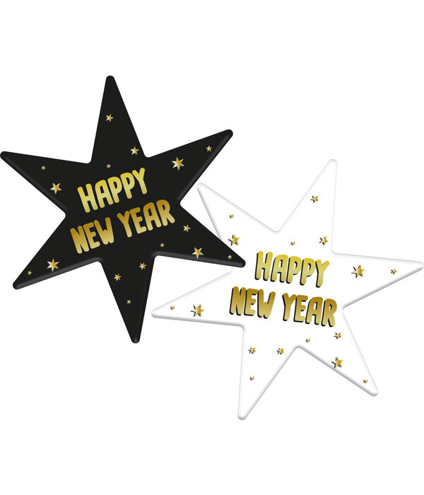 Onderzetters BlackGold HNY 12x14cm (6st)